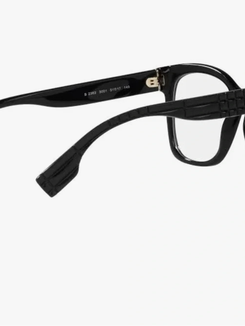 Burberry Black Sylvie Eyeglasses with Brown Leather Eyeglass Case